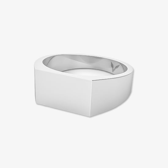 SOLID SIGNET RING - SILVER