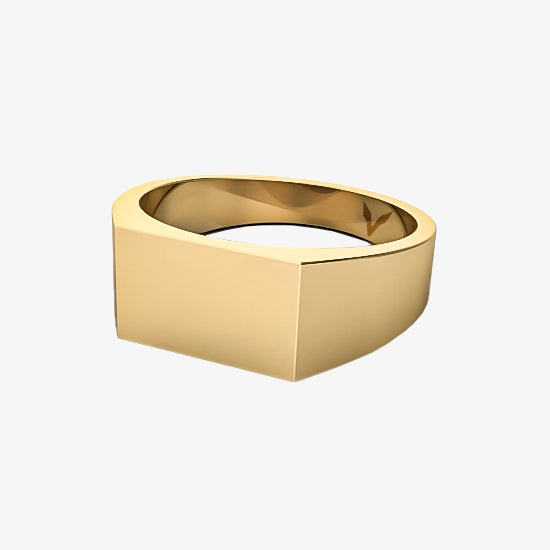 SOLID SIGNET RING - GOLD